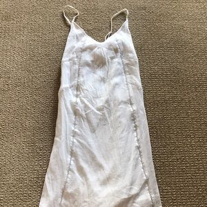White linen/cotton sundress